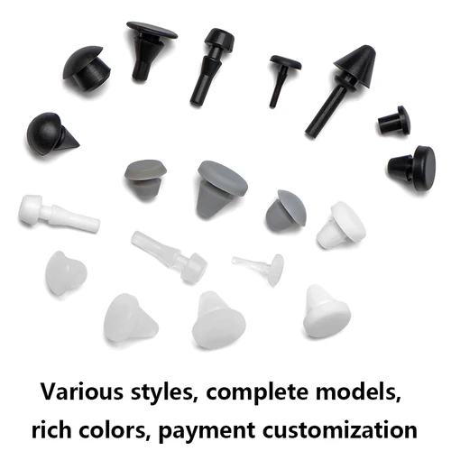 Imagen 2 del producto Tapón silenciador de silicona, tapón de goma con orificio cónico, alfombrilla antideslizante para pies, hebilla, amortiguación silenciosa para puerta, sellado termoestabilidad