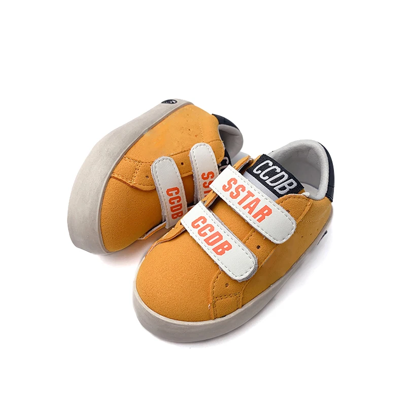 Luxury Children Sneakers for Boys and Girls Casual Shoes Rubber Sole Sport Style Gold Star Shoes Leather Baby Dirty Shoes Kids