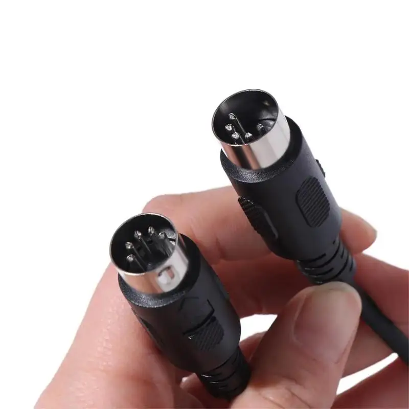 5 Pin DIN Male to Male Connection Cable Anti-interference Lossless Audio Cord for MIDI Keyboard Audio Mixer Studio Use