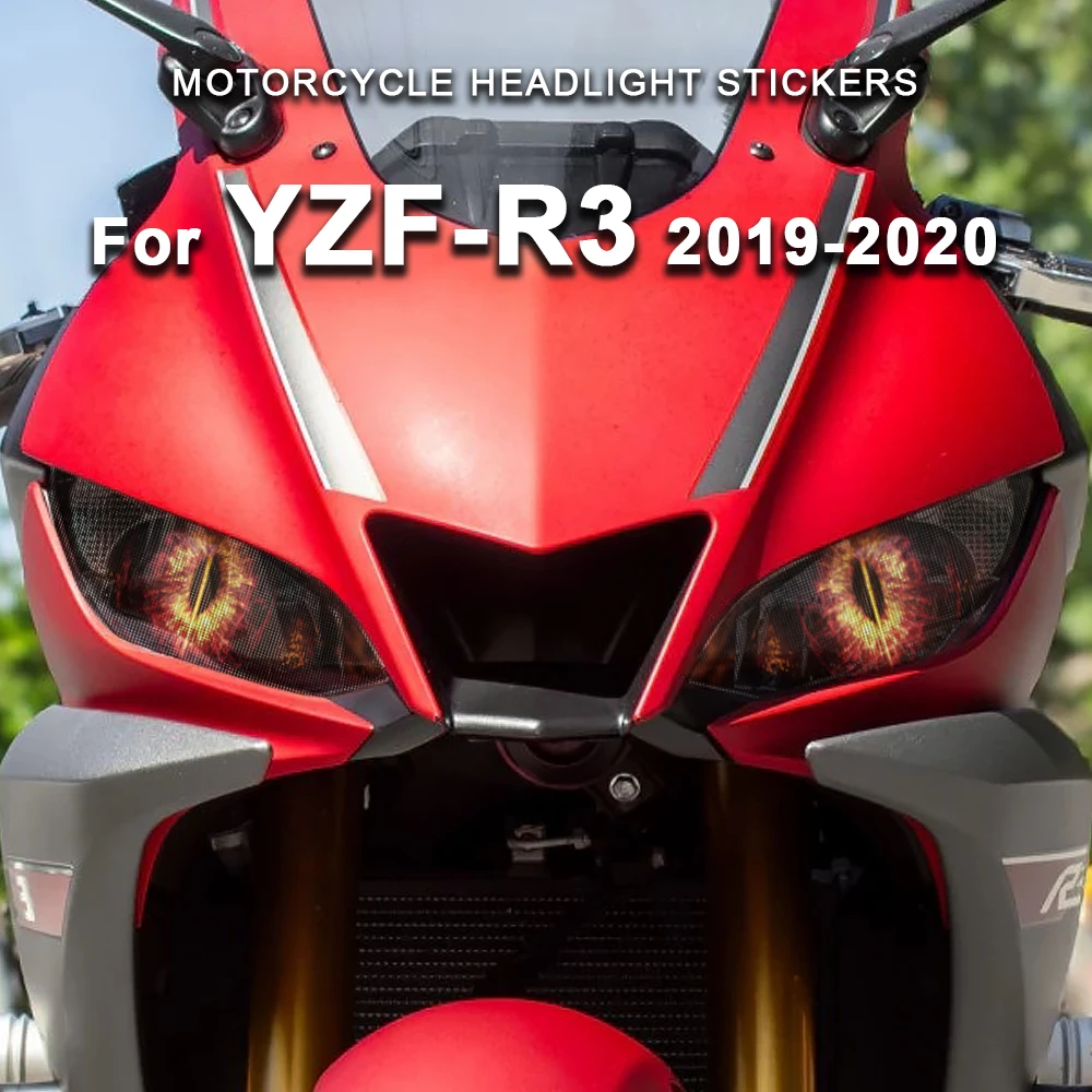 

Motorcycle Headlight Guard Sticker For Yamaha YZF R3 YZFR3 YZF-R3 2019 2020 Head Light Protective Decal Modification Accessories