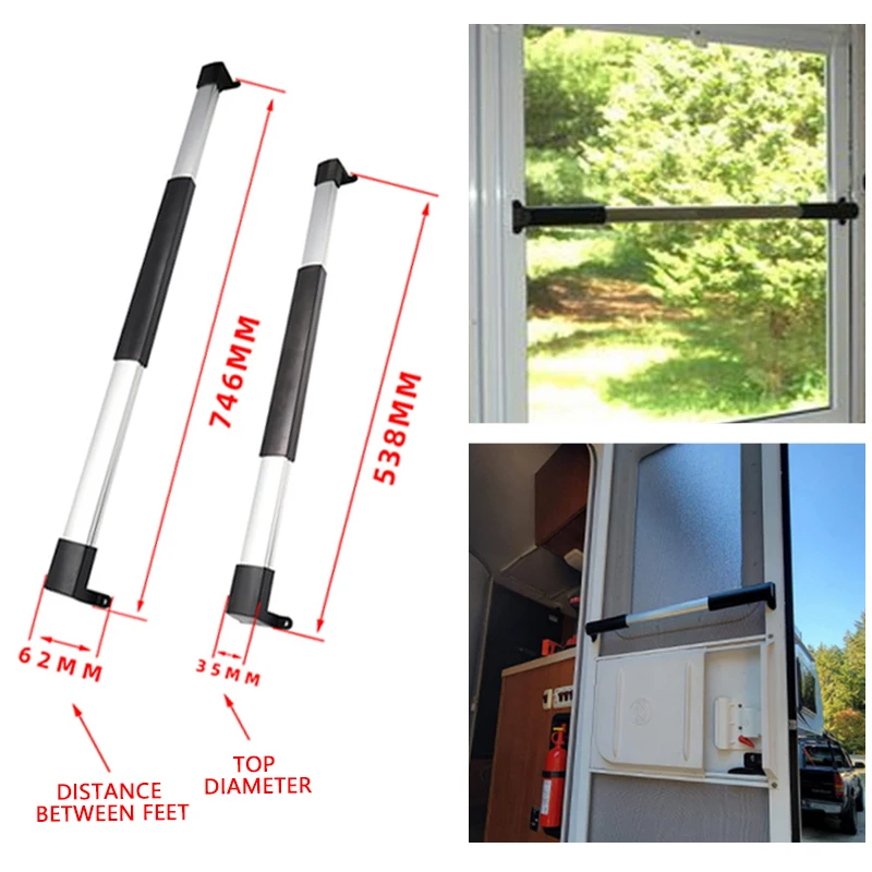 

Поперечная планка двери экрана автофургона от 21-5/8 дюймов до 28-5/8 дюймов, регулируемая алюминиевая безопасная ручка для захвата тракторного прицепа