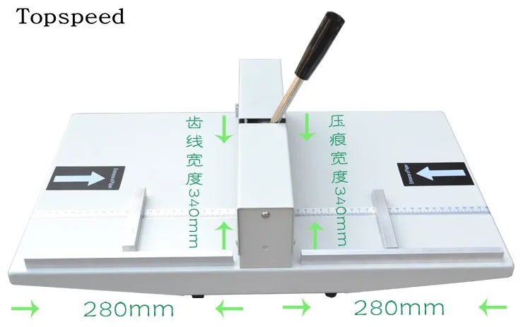 Hand Paper Creaser And Perforator Machine 2 in 1 Combo 340mm