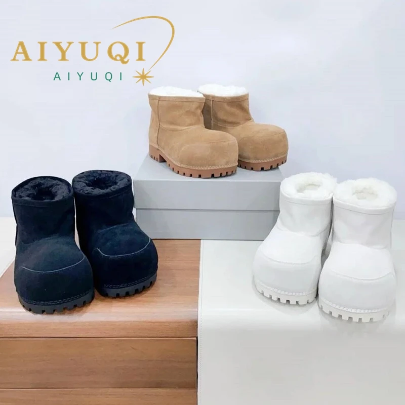 

2024 new women's snow boots winter non-slip women short boots large size fashion winter shoes female