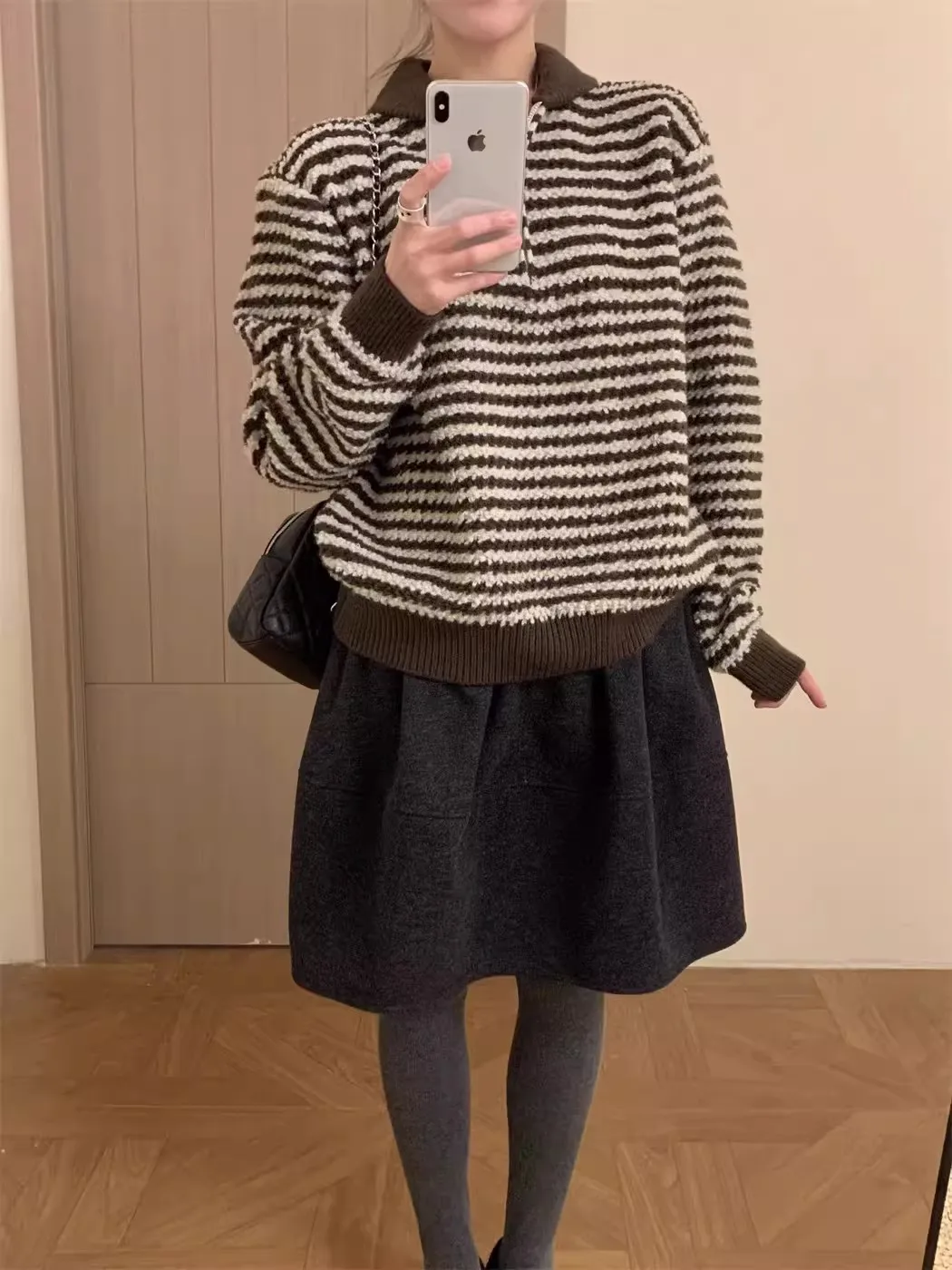 

Юбка-пышка с высокой талией для женщин, осенне-зимняя новинка, большие размеры, для полных женщин, скрывающая недостатки, универсальная, стройнящая