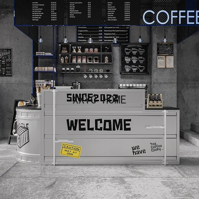 

Барная стойка В индустриальном стиле, касса, Интернет-знаменитости, молочный чай, кофейня