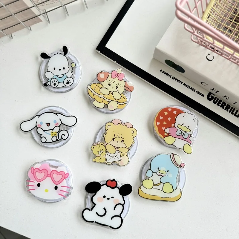 

Trendy Cute Cartoon Bear Dog Duck Penguin Animal Magsafe Magnetic Airbag Mobile Phone Holder Foldable Telescopic Adsorption