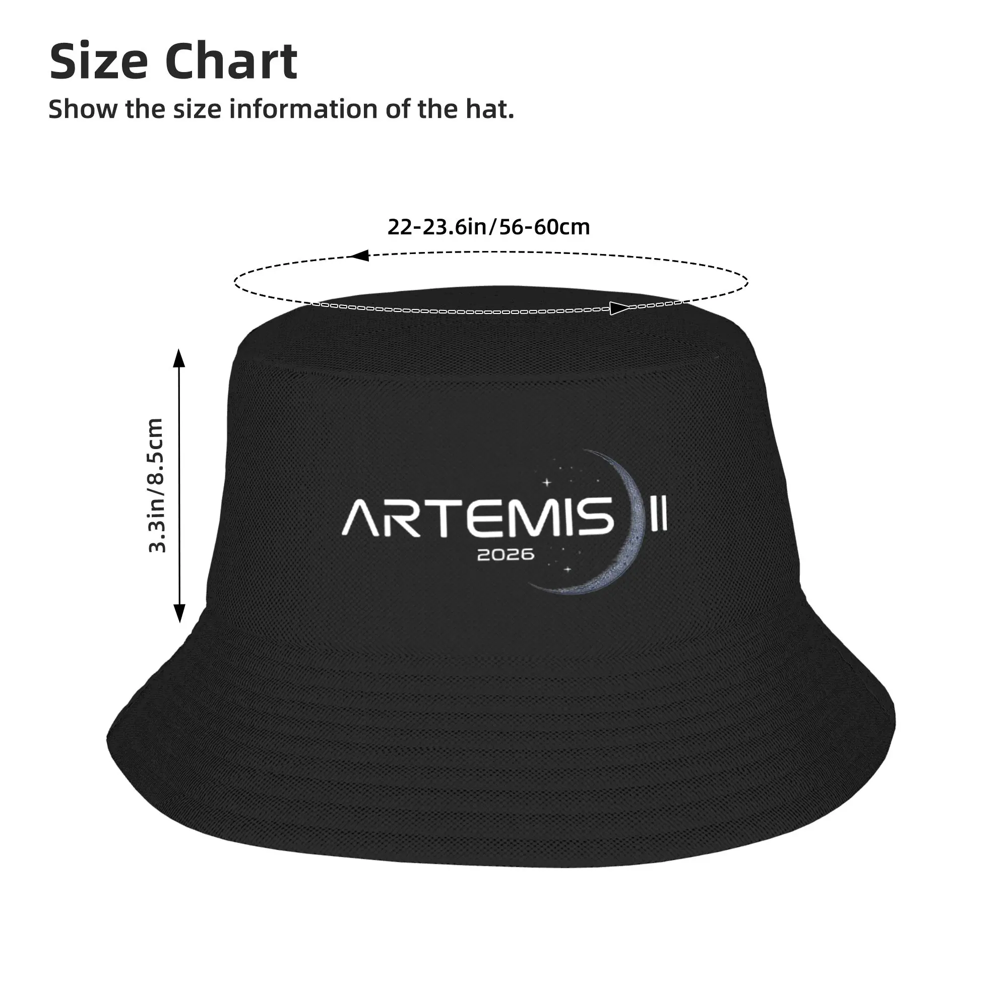 Artemis II Launch to The Moon Space Mission 2026 Bucket Hat  Outdoor Fisherman Caps For Women Retro Graphic Cap