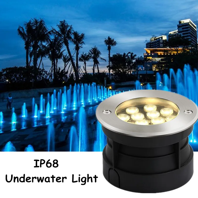 

Underwater Underground Light Led Pool Lights Recessed Outdoor Waterproof Spotlight Lawn Light Park Square Corner Ground Lights