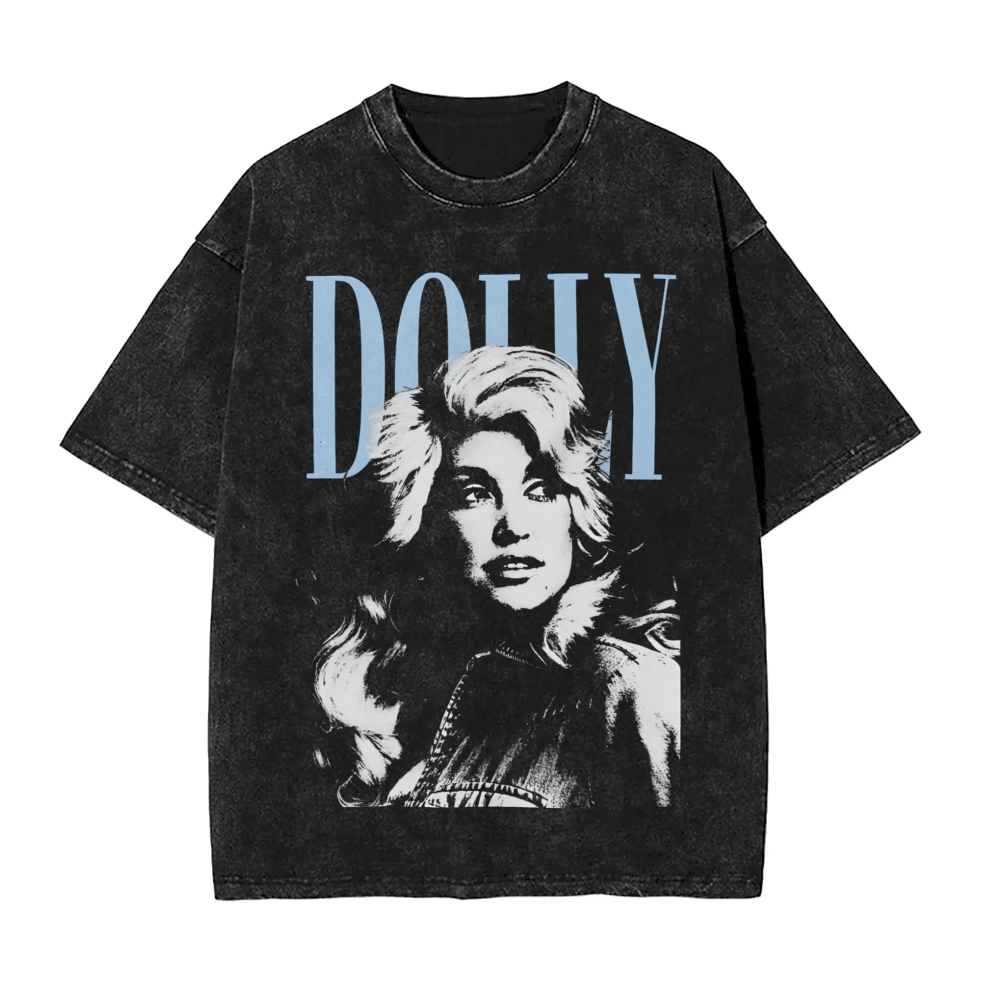 RIP Dolly Parton Washed T Shirts Streetwear Hip Hop Retro T-Shirt  Tees Tops Men Women Short Sleeve High Street