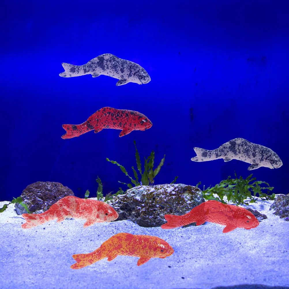 

10Pcs Realistic Tiny Carps Simulation Fish Statue for Aquarium Decor Mini Garden Pond Fish Tank Resin Decoration Accessories