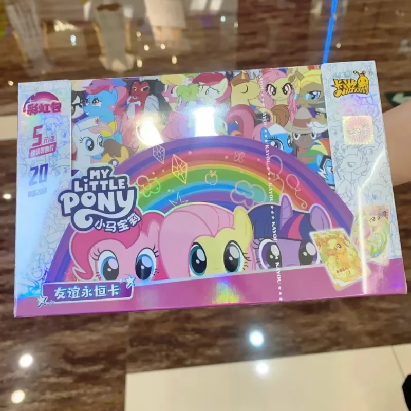 100% 정품 Kayou Little Pony 우정은 마법의 카드입니다 애니메이션 귀여운 재미 있은 파티 우정 영원한 Huiyue 팩 Collectible Card