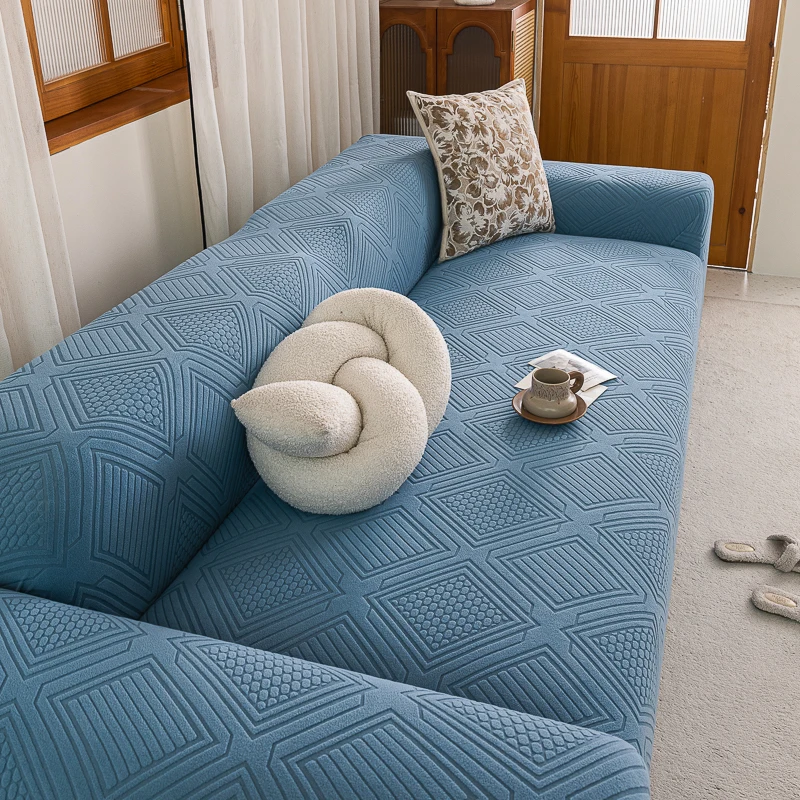 Thickened sofa cover, all-encompassing universal cover, Nordic modern simple pure color elastic combination sofa cushion cloth,