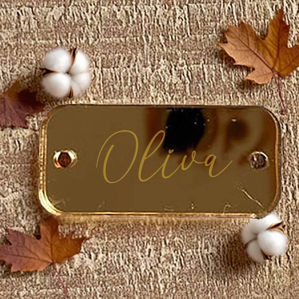 10pcs personalized laser engraved acrylic labels,custom rectangular clothing labels,knitwear acrylic labels,DIY wooden crafts