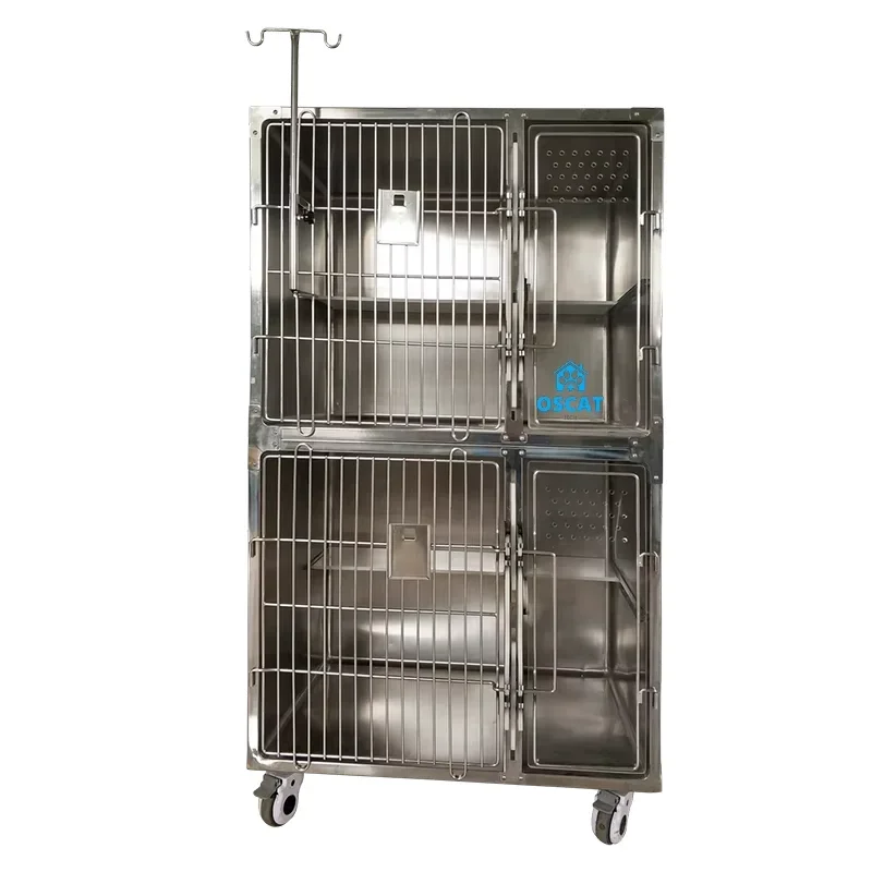 

OSCAT Veterinary High Quality Veterinary Stainless Steel Cat Pet Care Cage Dog Kennel Cage for Clinic