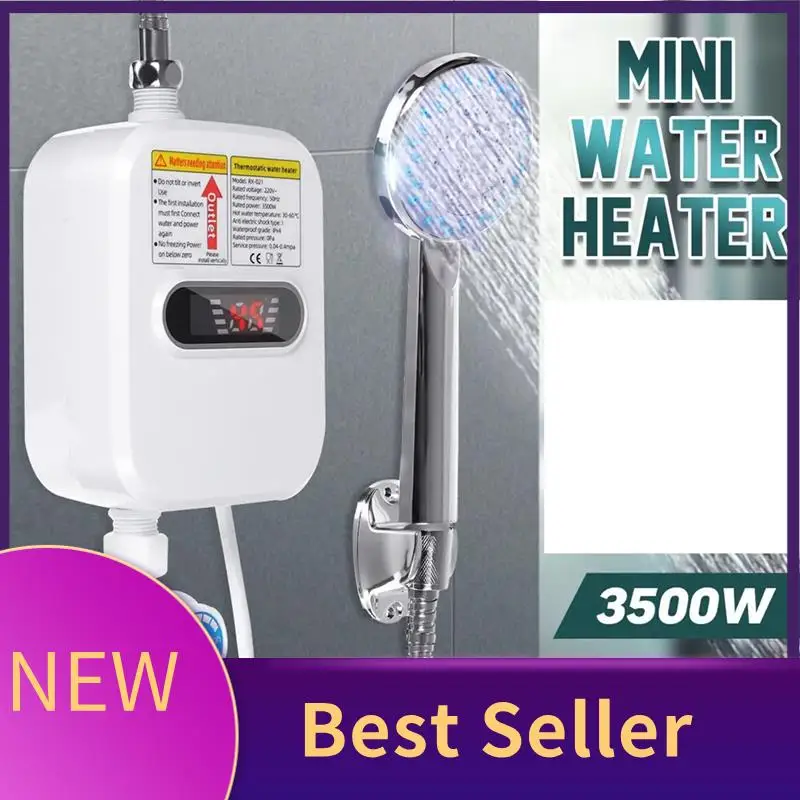 

A01M-Instant Water Heater Shower Bathroom Faucet Plug Hot Water Heater 3500W Digital Display For Country House