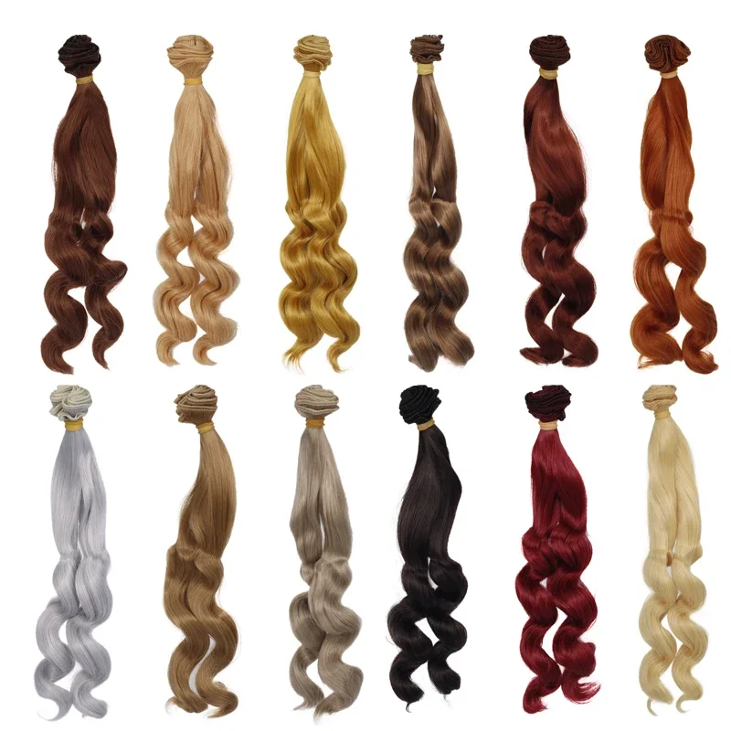 25*100CM Doll Hair Accessories High Temperature Fiber Natural Color for SD Doll DIY Doll Wigs