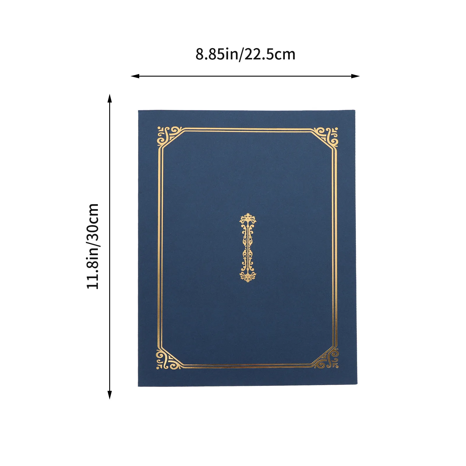 5pcs Gold Foil Stamped Paper Certificate Covers for Diplomas, Awards & Documents – Elegant Presentation Holders