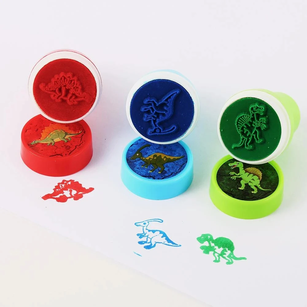 Reward  Children  Panda Round Scrapbook Scrapbooking  Stamp Dinosaur Stamps Cartoon Stamp Rubber Stamps