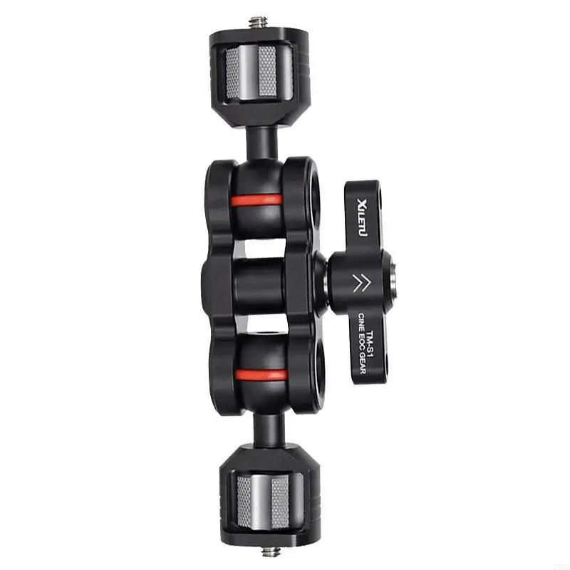 J78A Camera Magics Arm with Double Ball Heads, Aluminum Alloys Articulating Mount for Monitor Light Microphones, 1/4 Thread