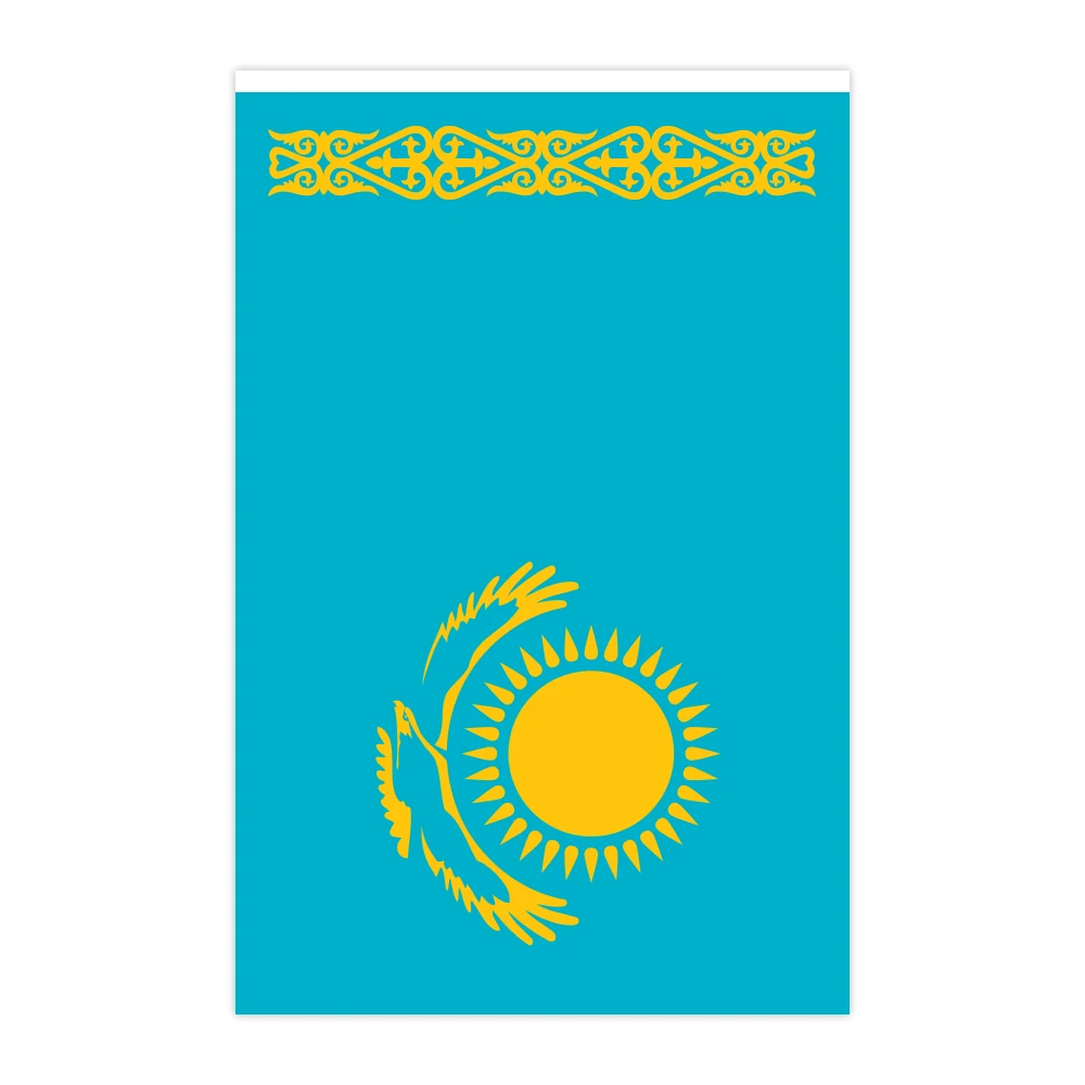 14x21CM Kazakhstan character string flag with Digital polyester printing (20pcs/set)