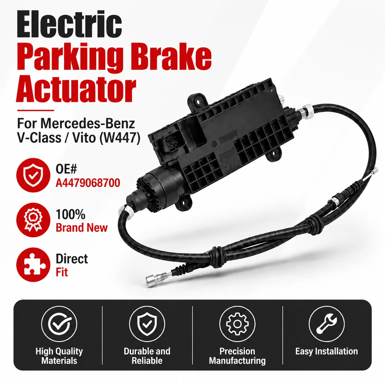 Image of Elektrischer Parkbremsen-Aktuator 4479068700 für Mercedes V-Klasse Vito W447 A4479068700 Ersatz-Antriebsteil für Auto