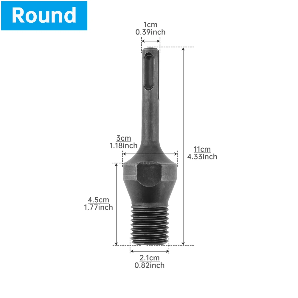 M22 Drill Adapter SDS Plus Diamond Core Bit Round Handle Connecting Rod for 13mm Electric Drill Converter Drill Bit  Adapter