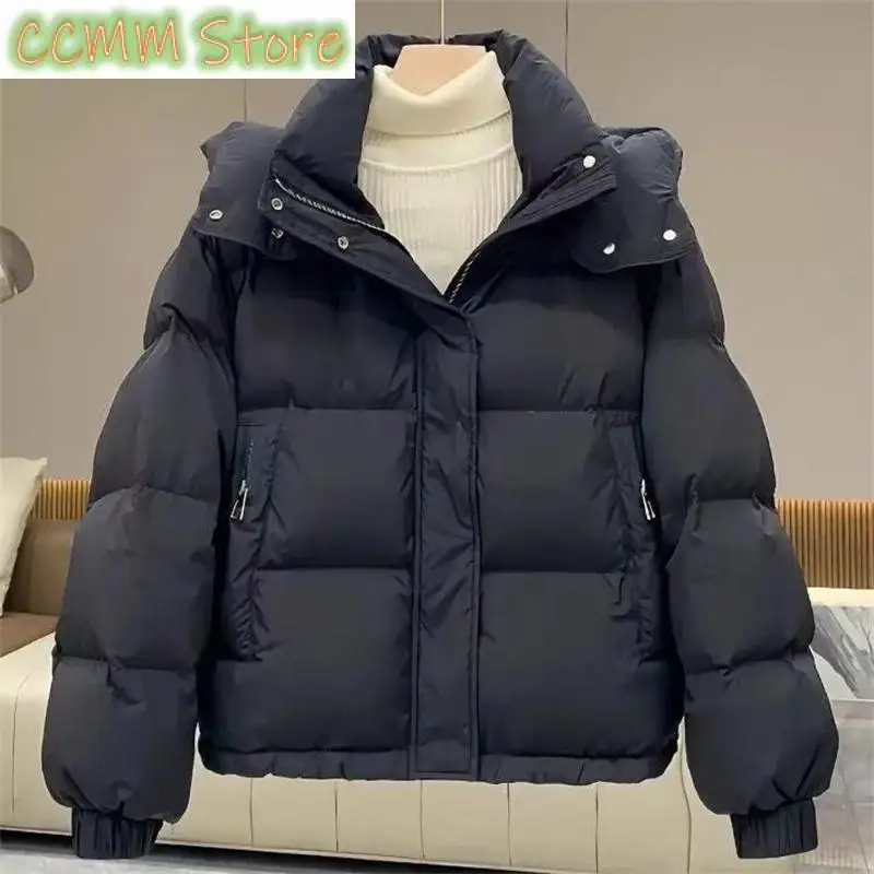 Cotton-Padded Coat Ladies New Autumn Winter Korean Down Jacket Women's Parkas Short Bread Outerwear Hooded Cotton Jackets