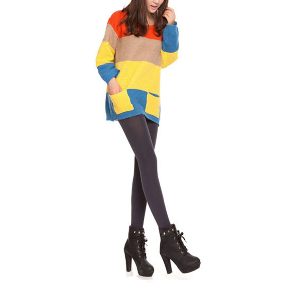 

Warm Leggings Delicate Texture Stockings Look Thin Grey Pantyhose for Women Comfortable