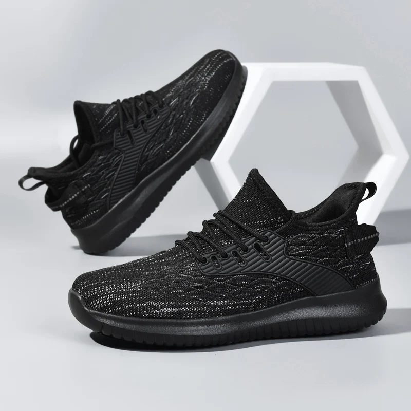 

Мужская повседневная обувь из сетчатого материала на четыре сезона, противоскользящая, дышащая, удобная, с мягкой подошвой, уличная обувь для прогулок, модная дышащая обувь