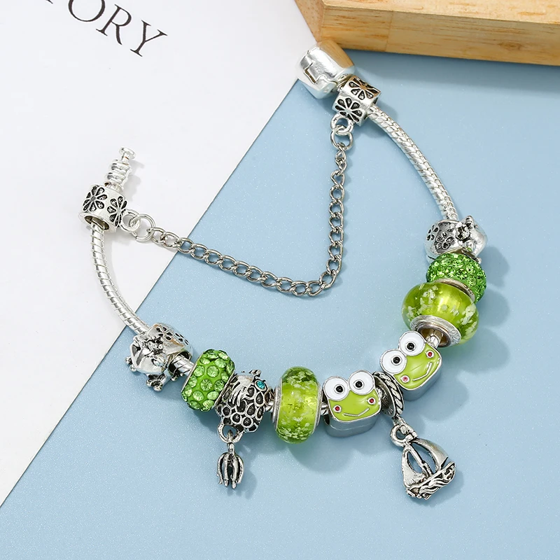 Summer Styles Frog Fish Sail Beads Charm Bracelets With 2022 New Design Brand Bracelet Bangle For Women Men Jewelry Dropshipping