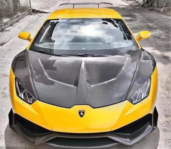 

Real Forging Carbon Fiber Front Engine Hood Vent Cover For Lamborghini Huracan LP580 LP610 2014 2015 2016 2017 2018 2019 2020