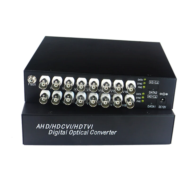 

High Quality HD CVI 16 Channel Video Fiber Optical Converters Transmitter Receiver -For 720P 960P AHD CVI TVI HD Cameras CCTV