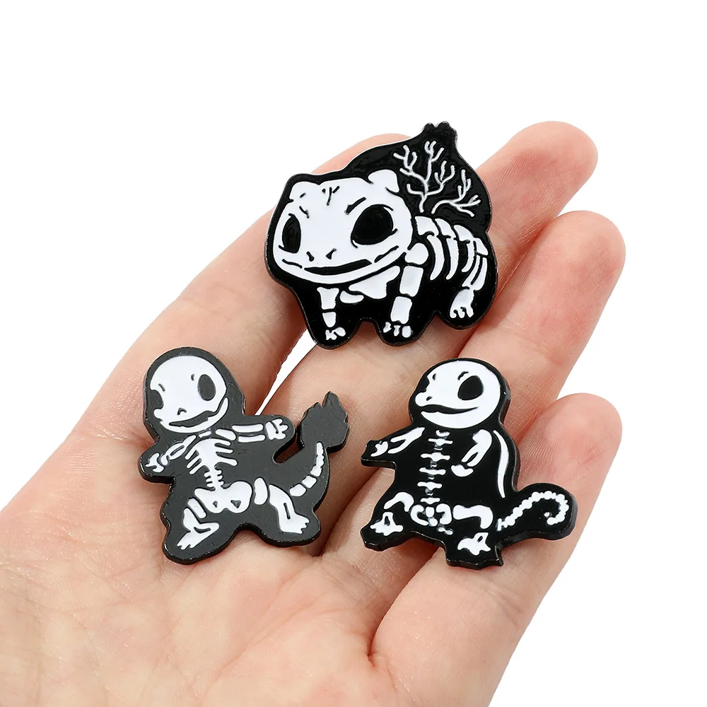 Personality Cartoon Brooch Funny Charmander Enamel Pin Wallet Backpack Clothing Jewelry Metal Badge Accessories Gift for Friends view 2