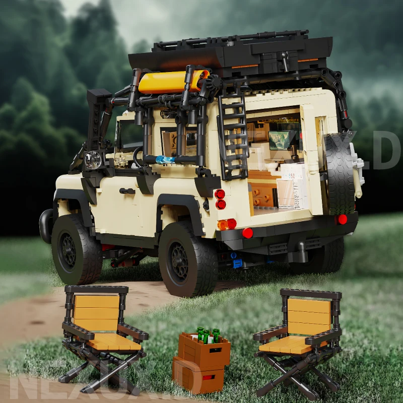 2766PCS Tecnico Fuoristrada Veicolo Da Corsa Camion Da Campeggio Modello di Auto Building Blocks Città Camion Giocattoli Dei Mattoni per I Regali Dei Bambini