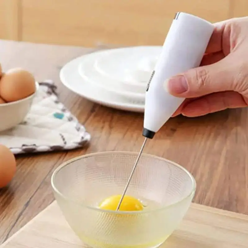 Portable Electric Handheld Egg Whisk With High Speed Mixing And Ergonomic Handle Perfect For Home Kitchen Baking Coffee Making