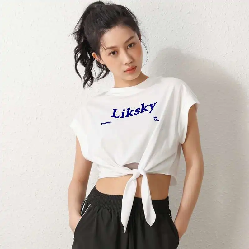 

Летняя спортивная футболка, женская свободная утягивающая ортопедическая одежда для йоги, фитнеса, спортивная одежда, детская активная одежда, удобная, дышащая