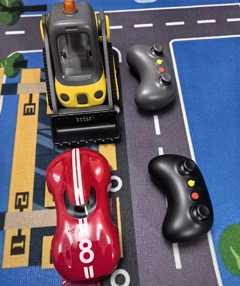 Boneca selvagem mini carro de engenharia de controle remoto escavadeira de esteira de controle remoto brinquedo calmante das crianças presente