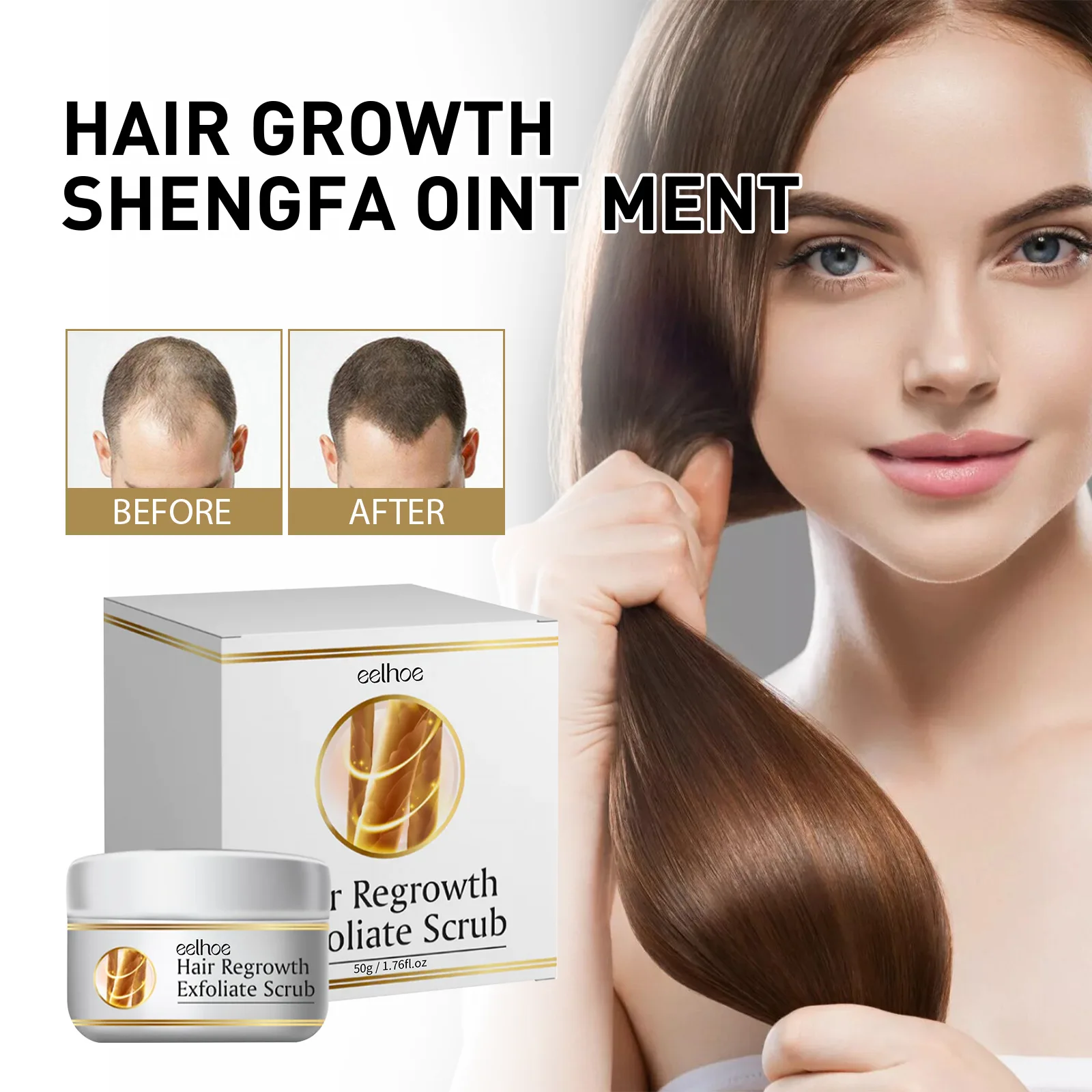 

Fast Keratin Hair Growth Serum For Women Scrub Hair Loss Treatment Thickening Repair Scalp Cleaning Exfoliating Products 50g