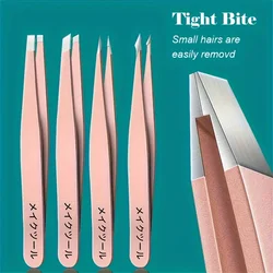 1/4pcs Set Professional Eyebrow Hair Removal Splinter Tweezers Set Perfect For Very Effortless and Relaxed to Remove