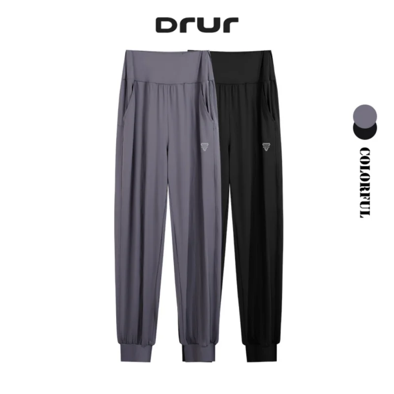 DRUR Cuffed Running Pants Women Loose Workout Joggers High Waist Lounge Sweatpants with Pockets Quick Dry Sports Trousers New