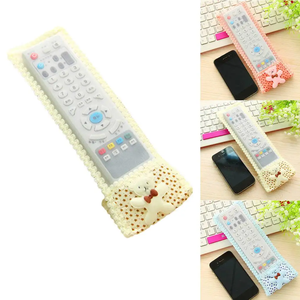 TV Remote Controller Case Controllers Protective Cases Covering Accessory Dustproof Cover beige yellow L(24x8cm)