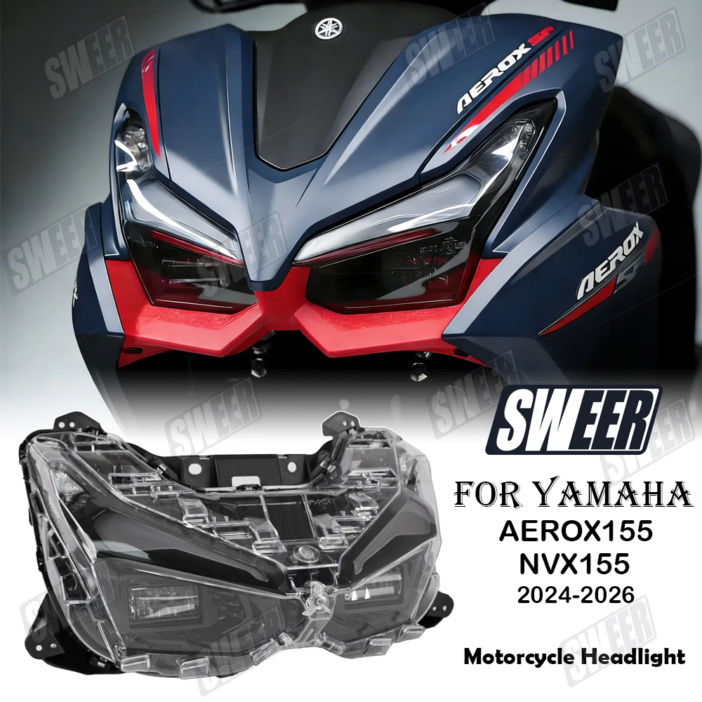 

Motorcycle Headlight LED Suitable For Yamaha AEROX155 & NVX155 2024-2026 Motorcycle Headlamp Assembly Modified Accessories