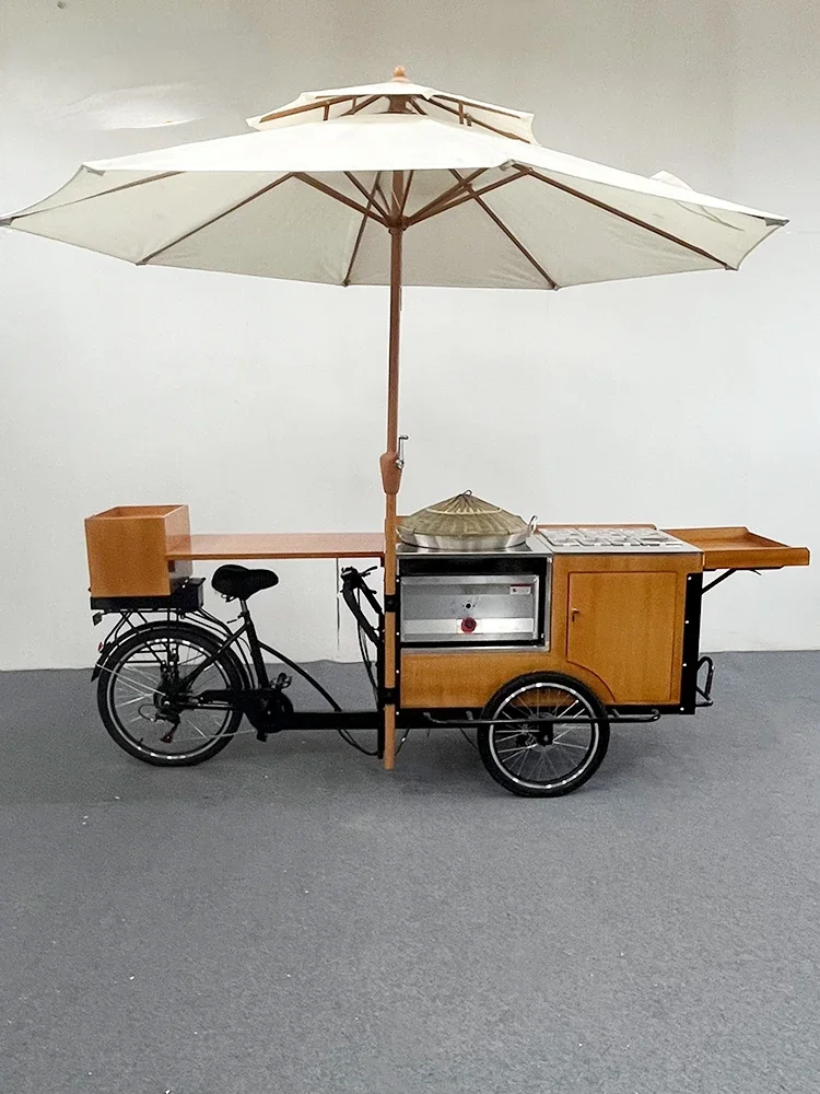 The fourth generation sticky rice selling car commercial Internet celebrity stall snack car reverse donkey tricycle electric