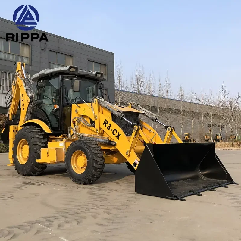 Earth-Moving Machinery Mini Compact Wheel Loader Backhoe Excavator High Efficiency 37kW Engine PLC Control Hydraulic Pump for
