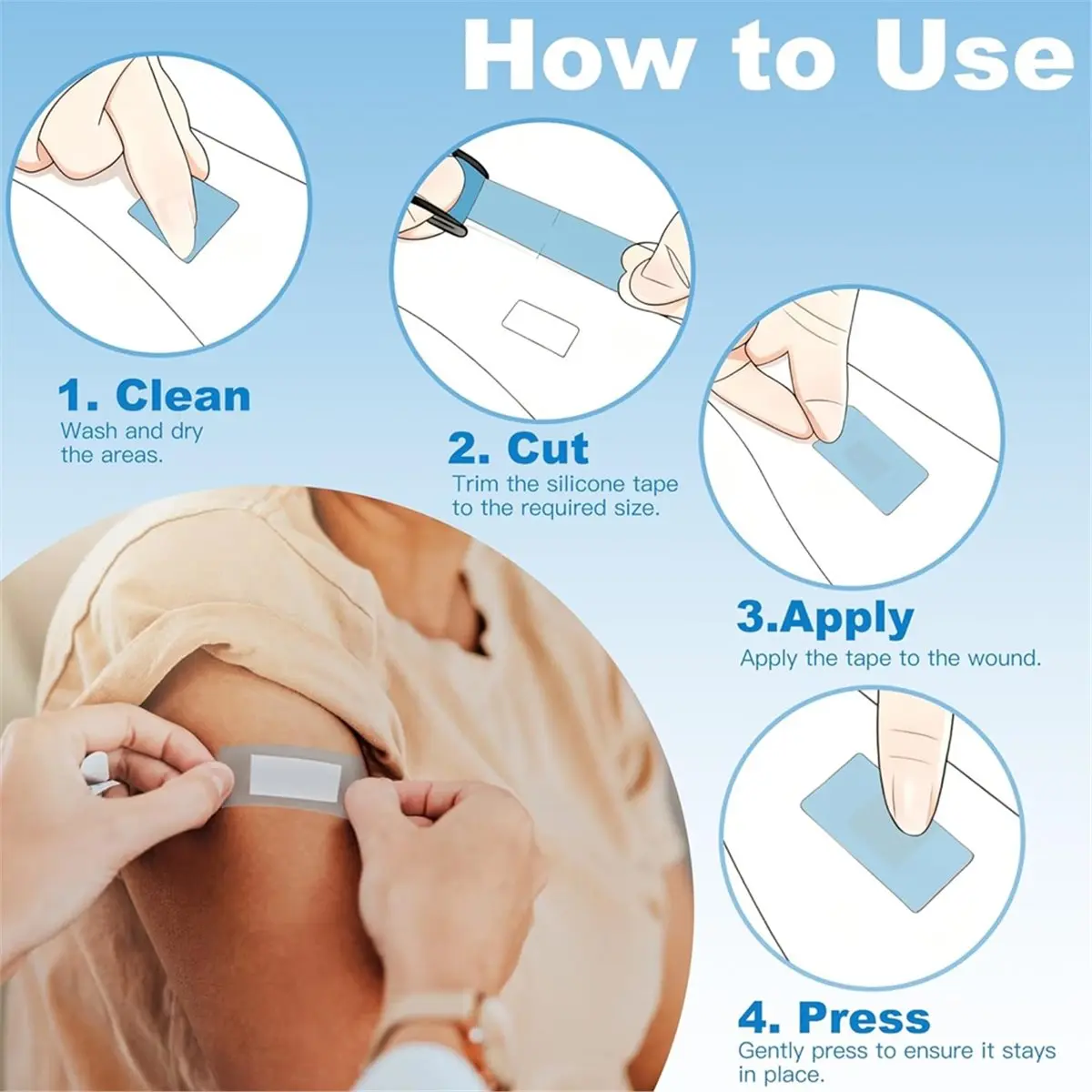 Soft Silicone Tape for Skin,1