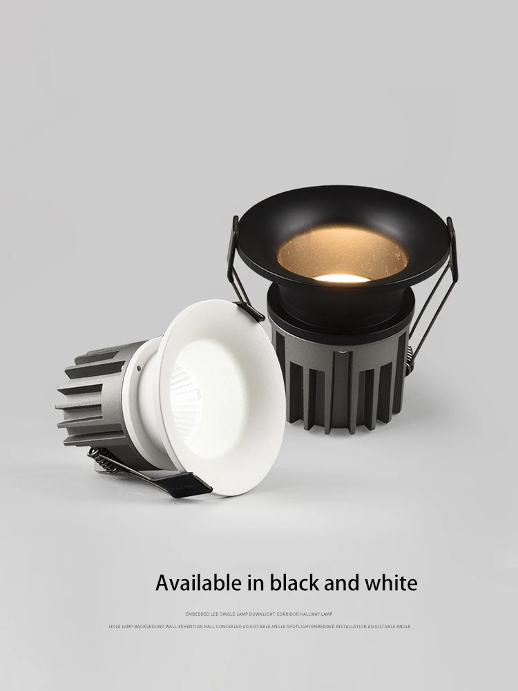 BRGT Led 스포트 라이트 7W Recessed 천장 조명 알루미늄 화이트 Downlight Anti Glare Focos 85-220V 부엌 홈 실내 조명