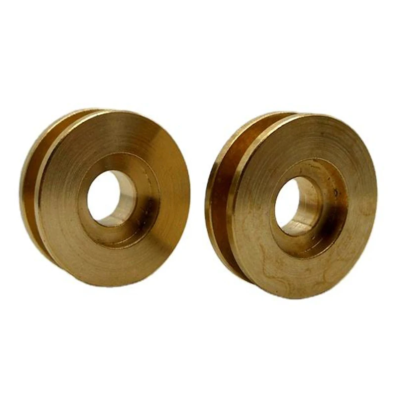 

5-осевые услуги по обработке с ЧПУ для деталей алюминия, титана, латуни, латунный приводной шкив с двойной канавкой