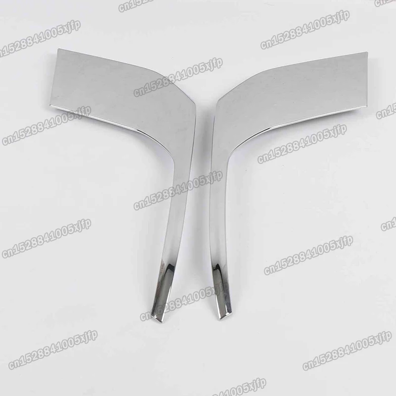 shiny silver mirror surface car front cornor trims for mitsubishi rvr outlander sport asx 2016 2017 2018 accessories styling