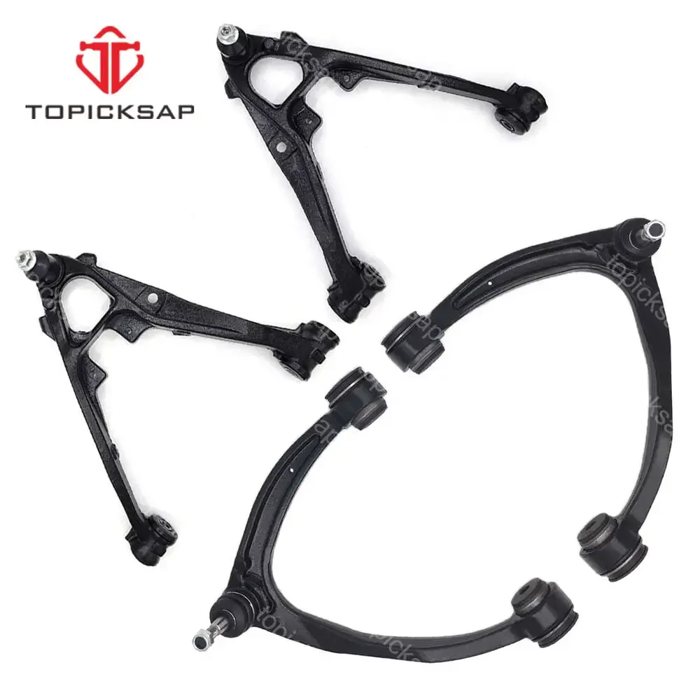 TOPICKSAP 4X Front Upper Lower Control Arm Assembly for Cadillac Escalade Chevrolet Silverado 1500 GMC Sierra 1500 Yukon 2007-14