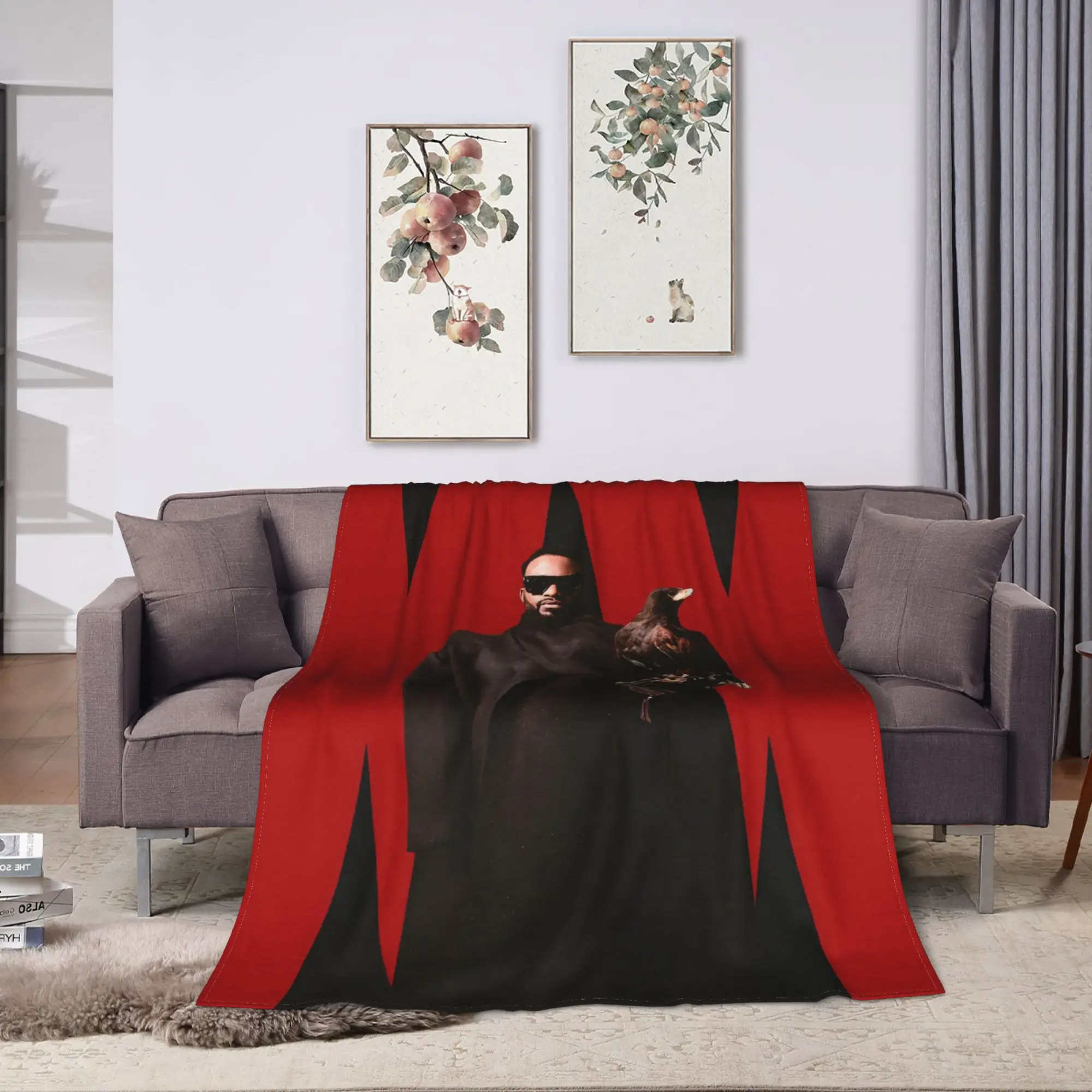 Fally ipupa Warm Soft Blanket  Decorative Plush Throw Blanket Street Trend Home Decor Flannel Bedspread Sofa Bed Cover